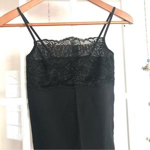 Banana Republic  stretch fitted Black laced cami